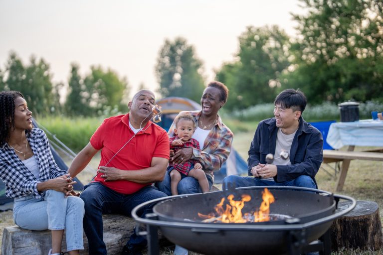 Family Roasting Marshmallows